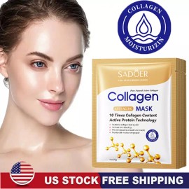 Unbranded 40Pcs Anti-Wrinkle Collagen Face Mask Moisturizing Anti-Aging Repair Brightening - 1*Towel Only