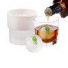 Molde redondo de silicona para cubitos de hielo, molde para