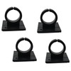 LQ Industrial 4PCS Small Wireless Microphone Clip Black Square Clip