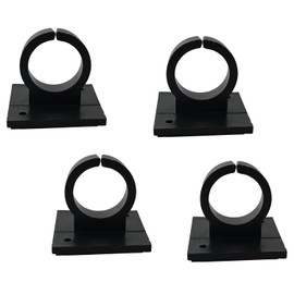 LQ Industrial 4PCS Small Wireless Microphone Clip Black Square Clip Adhesive Square Backing Small Microphone Plastic Clip Universal Desktop Microphone Stand Microphone Adjuster