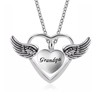 OutstandLong Angel Wings Cremation Jewelry for Ashes Heart Urn Necklaces