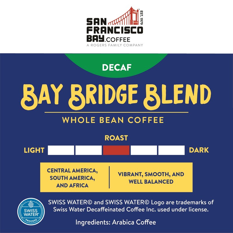 San Francisco Bay Whole Bean Coffee - DECAF Bay Bridge