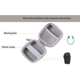 SANXIULY Carrying Case for Noxgear 39g Wearable Bluetooth Clip Speaker, Travel Storage for Magnetic Mini Clip-On Wireless Portable Speakers Grey case only