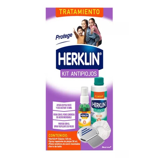 Herklin Kit Herklin Antipiojos: Shampoo, Repelente, Peine Y Gorro