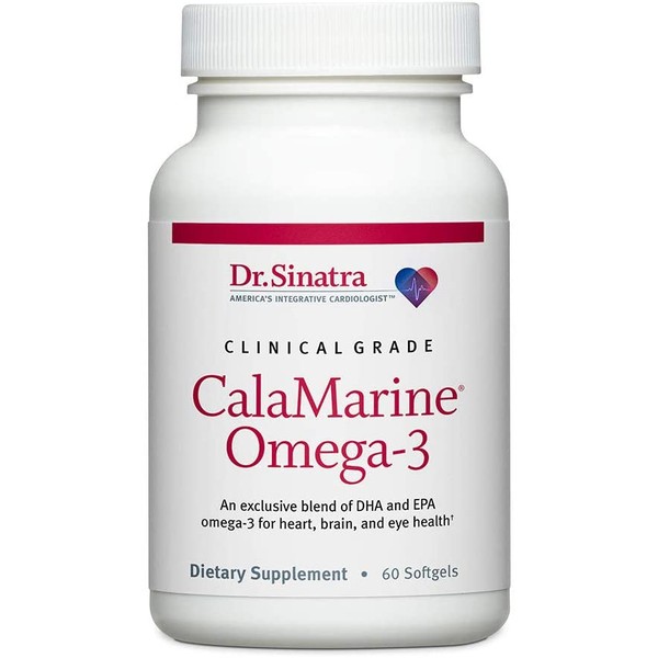 Dr. Sinatra's Clinical Grade CalaMarine Omega-3 Supplement with DHA and EPA for Brain, Heart, and Eye Health (60 softgels)