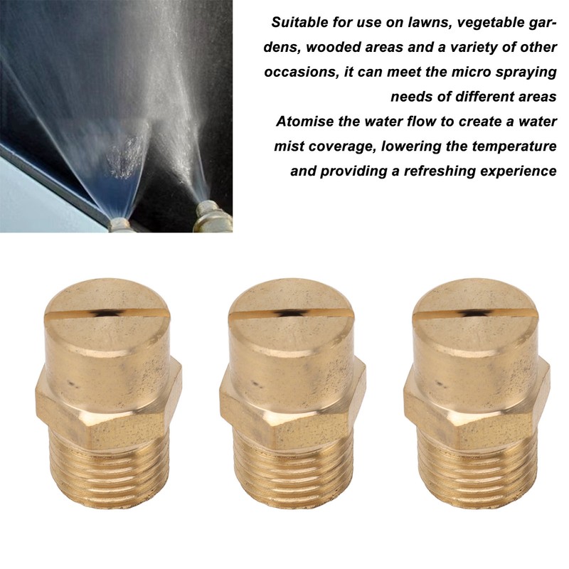 10PCS Directional Slot Nozzle Brass Cooling Misting Rustproof Heat Resistant