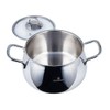 Venus Stainless Steel Deep Stock Pot with Glass Lid Soup