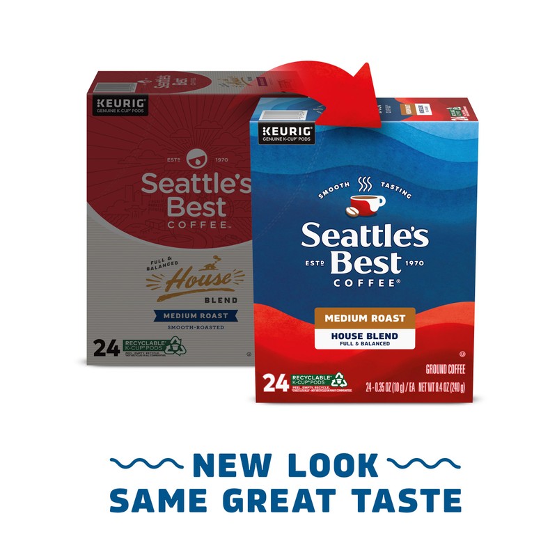 Seattle’s Best Coffee, Medium Roast K-Cup Coffee Pods, House Blend,
