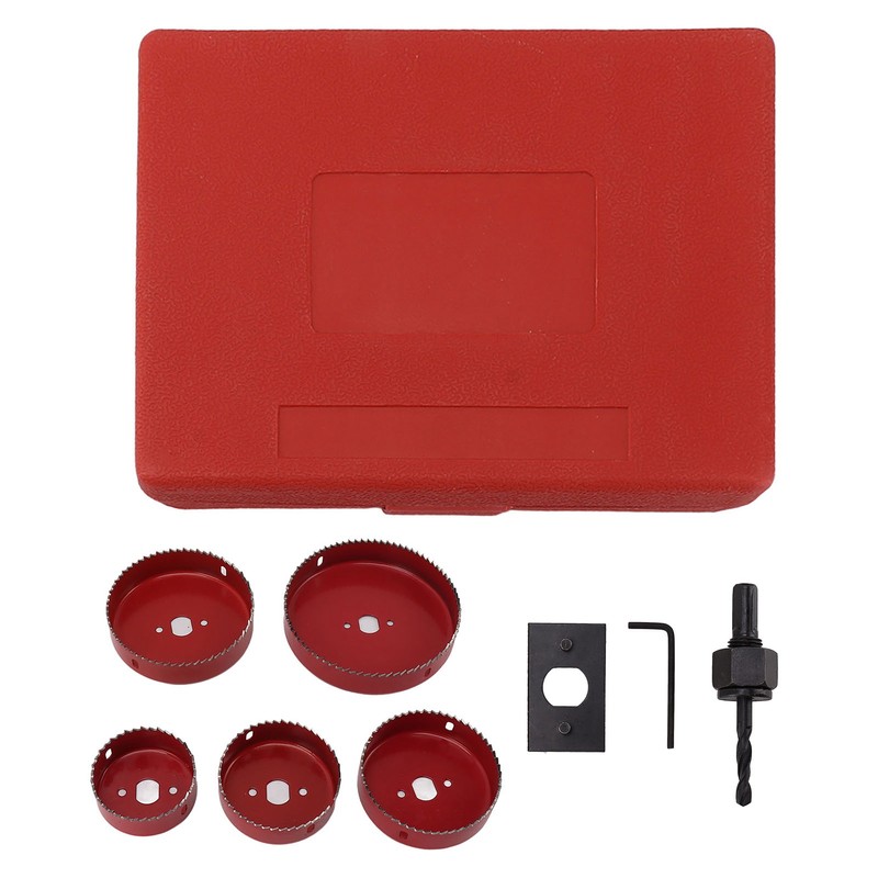 8 Piece Set Hole Saw Center Drill Bit Cutting Hole