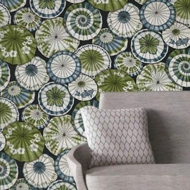 A-Street Prints Mikado Parasol Wallpaper, Teal, 20.5-Inch x 33 ft
