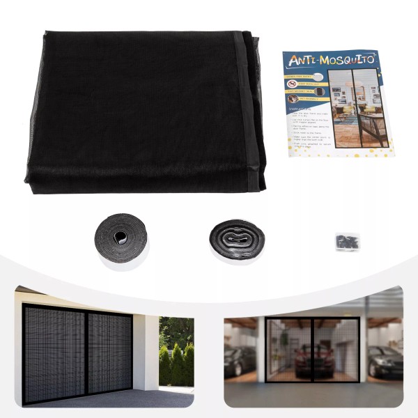 10 X 8 ft Magnetic Garage Door Screen Fiberglass Insects