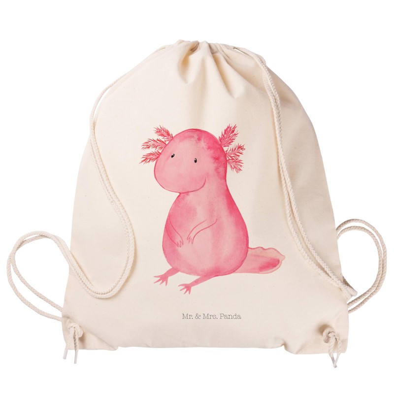Mr. & Mrs. Panda Axolotl Sports Bag, White