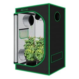 Green Hut 24"x36"x60"Grow Tent for Plants Mylar Hydroponic Grow Tents Indoor Grow Room for Plant Fruit Flower Veg with Removable Waterproof Floor Tray