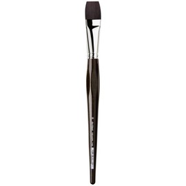 da Vinci Oil & Acrylic Series 7185 Top Acryl Paint Brush, Flat Red/Brown Synthetic with Long Ergonomic Handle, Size 30 (7185-30)