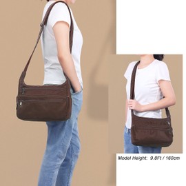 Volcanic Rock Lightweight Shoulder Bags Messenger Handbags Multi Pocket Nylon Waterproof Crossbody Bags