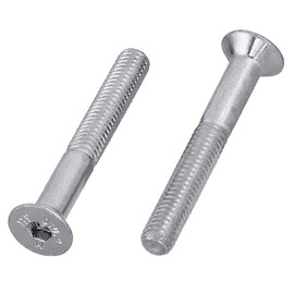 HEXATON Senkkopfschrauben mit Innensechskant Teilgewinde M6 x 70 mm 50 Stück Stahl Verzinkt Schrauben mit Senkkopf Senkschrauben Maschinenschrauben Metrisches Regelgewinde