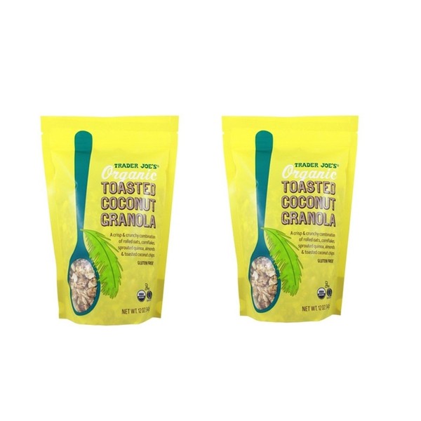 Trader Joe’s Organic Toasted Coconut Granola, 12 OZ (PACK OF 2 BAGS)