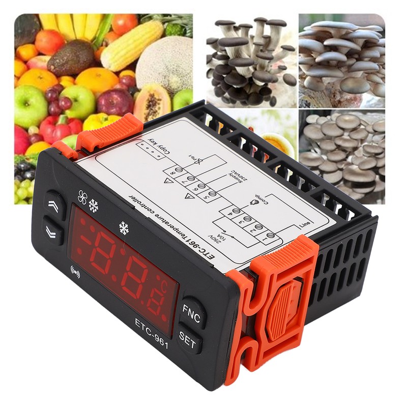Freezer Temperature Controller Digital External Fahrenheit Celsius Switchable Refrigeration Defrosting