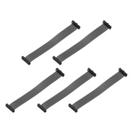 sourcing map 5 Pcs IDC Flat Ribbon Cable, 1.27mm Pitch 13mm Width 10cm Long 20 Pin FC to FC Flat Ribbon Connector Jumper Wire for PC, LED Displays