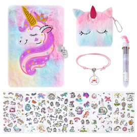 NyxSeat 10-Teiliges Passwortbuch-Set, Abschließbares Tagebuch Für Mädchen, Lustiges Geheimtagebuch, Regenbogen-Mädchentagebuch, Perfekt Zum Aufschreiben Von Geheimnissen Und Gedanken (Rosa)