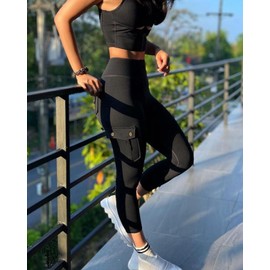 gymfrog Scrunch Butt Lifting Leggings with Pockets Seamless High Waisted Workout Cargo Pants for Women
