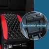Ziciner Leather Car Center Console Armrest Pad, PU Waterproof Auto