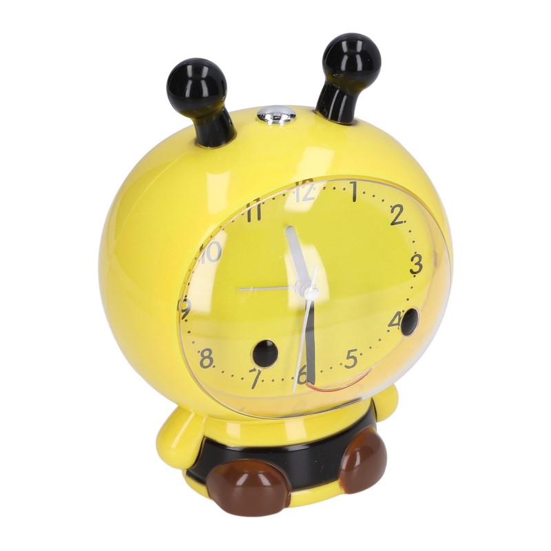 Alarm Clock Cute Cartoon Safe Use Silent Tick Light Weight