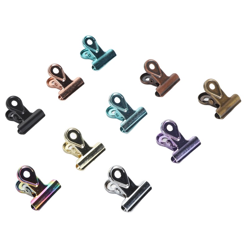 10pcs Colored Hinge Clips Dustproof Rustproof Electroplated Metal Hinge Clips