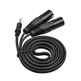 Cable de 3.5 Mm a XLR de 30 Pies, XLR a 3.5 Mm de 1/8 Pulgadas a Núcleos Cable de Audio de Doble a Dual Tisino a 4.9 Pies TRS Audio Adaptador Micrófono Estéreo Micrófono (Femenino)