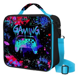 WOBAGMEN Insulated Lunch Box Container for School, Work (blue youxi)