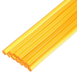 sourcing map Mini Hot Glue Sticks for Glue Gun 7mm x 200mm Transparent Yellow 12pcs