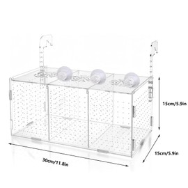 Aquarium Spawning Box, Acrylic Fish Breeding Box, Breeding Box, Aquarium Breeding Box, Incubator for Fish, Highly Transparent Fish Tank for Breeding, Insulation and Feeding