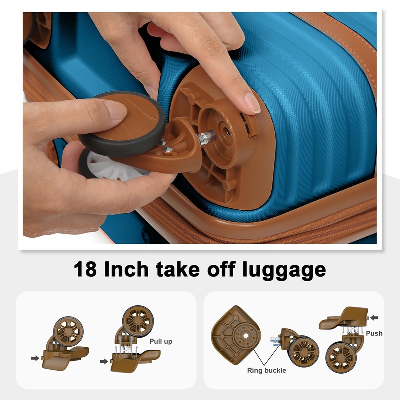 Joyway Luggage Set 4 Piece Suitcase Sets with Spinner Wheel,Hardside