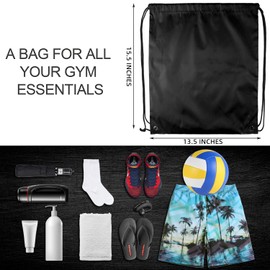 GoodtoU Drawstring Backpack Bulk, 40 Pcs Draw String Bags Cinch Bag Drawstring Gym Bag Sackpack Drawstring bags for Women Men, Black