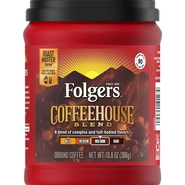 Folgers Coffeehouse Blend Ground Coffee, 10.8 oz