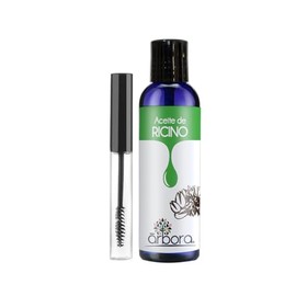 Árbora Kit Pestañas y Cejas Perfectas | Aceite de ricino 100% natural + Contenedor y Aplicador de Rimel | Tratamiento NATURAL para el CRECIMIENTO | Restaura e Hidrata | 90ml