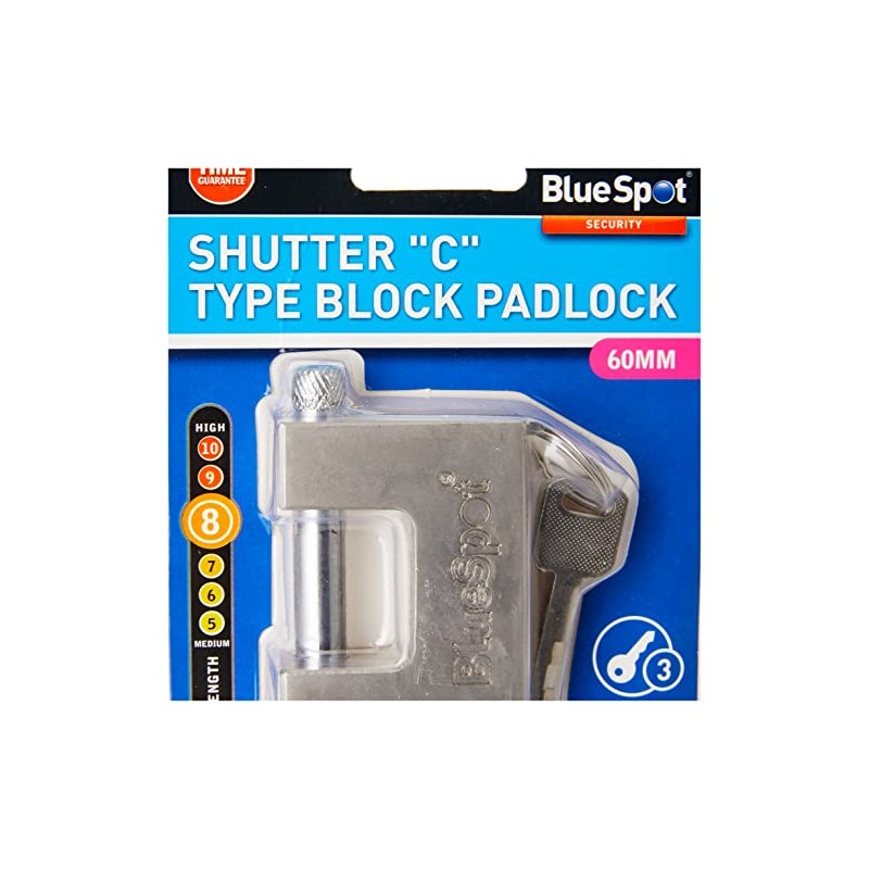 Fort Knox 77035 Shutter C Type Block Padlock, Gold, 60