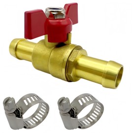 Lophtnix 3/4" Barb PEX Valve, 19mm OD Brass Ball Valve with Butterfly Handle, 90 Degree Turn, Full Port