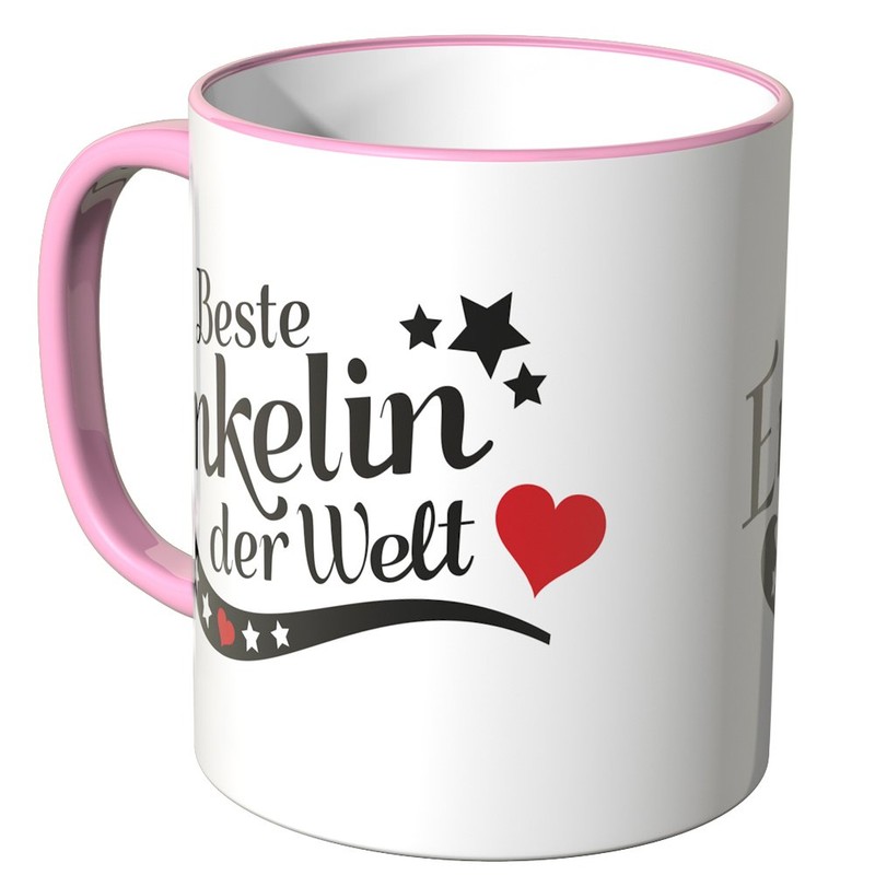 WANDKINGS® Tasse, Spruch: Beste Enkelin der Welt - ROSA