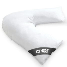 Cheer Collection Down Alternative V Pillowcase – Soft V-Shaped Pillow Cover, Removable & Machine Washable, Replacement Case for Support Pillows