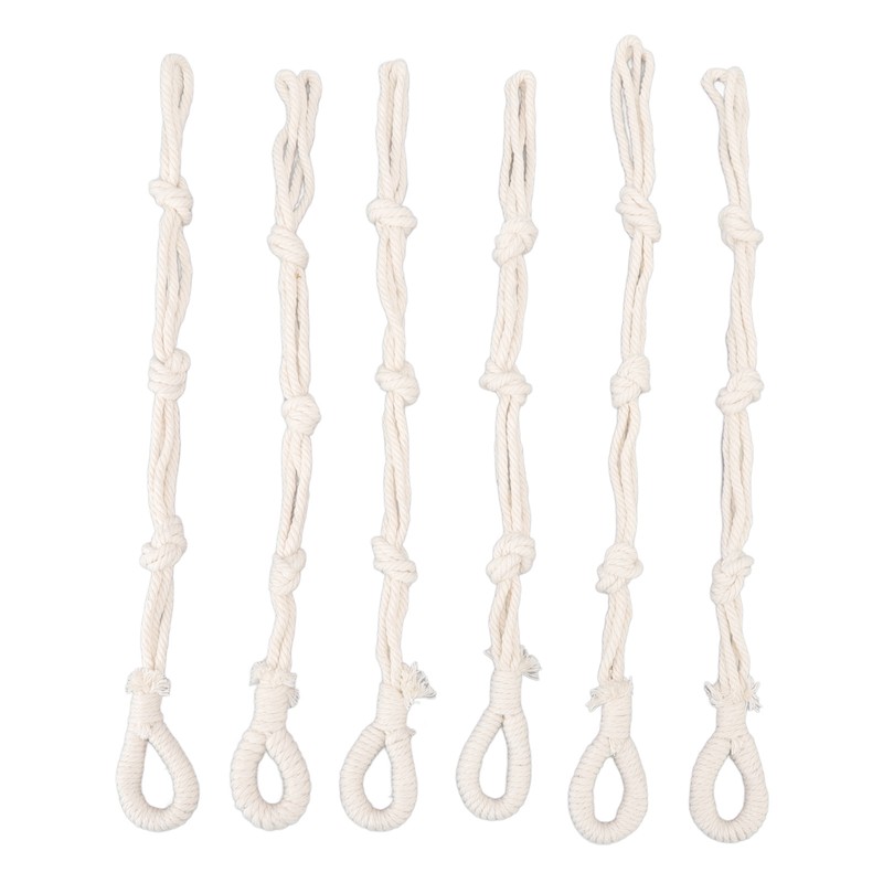 6 Pcs Macrame Plant Hanger Braided Cotton Rope Adjustable Hanging