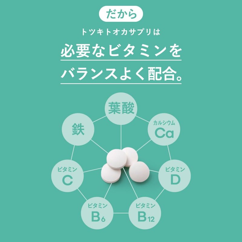 【公式】トツキトオカ 葉酸 サプリメント 120 粒 30 日分 葉酸サプリ 葉酸 800μg