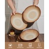 Pokini 8.75 Inch Large Ceramic Pasta Bowls, 32 Oz Reactive