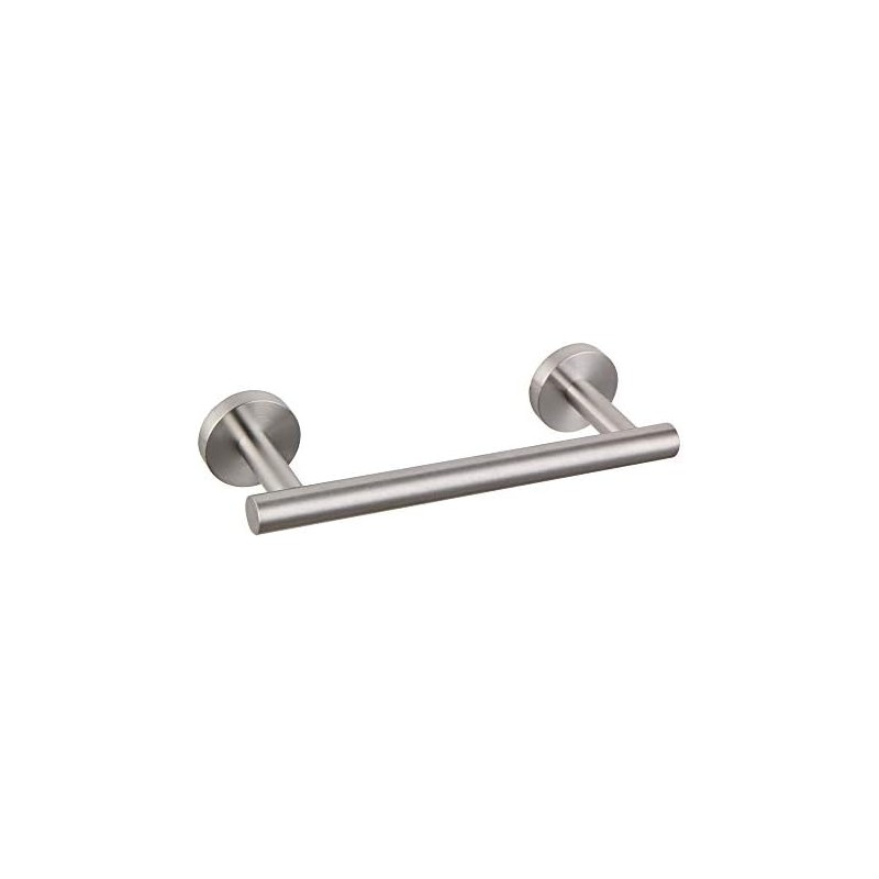 GERZ 9-Inch Small Kitchen Towel Bar Brushed Stainless Steel Cabinet