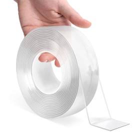 SOPSTUO Strong Double Sided Tape Heavy Duty Double Sided Tape for Walls Clear Multipurpose Removable Sticky Strips for Hanging Picture, Poster, Carpet (3.0m * 2.0cm)