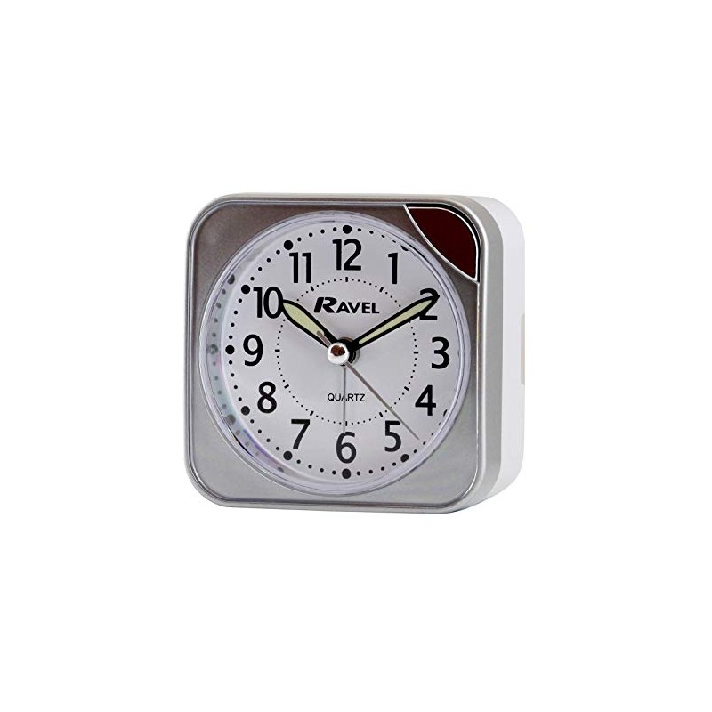 Ravel - Albany Travel Quartz Alarm Clock - Silver