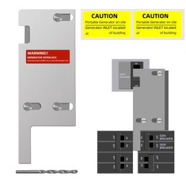Generator Interlock Kit Compatible with Square D Vertical Main 150 or 200 amp Breaker,3 1/4 to 4 Inch Spacing Between Main and Generator Breaker,Interlock Breaker Kit，Circuit Breaker Panels.