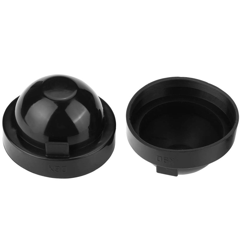 2 Pcs 90mm Black Rubber LED Headlight Dust Cover Dust