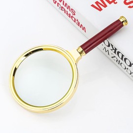 Handheld Magnifying Glass Magnifying Glass Magnifying Glass 3.5 inches (90 mm) Diameter 3-5 Times Reading Magnifying Glass Magnifying Glass Lens for Nature Observation Convex Lens Removable Handle