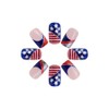 Independence Day Press on Nails Short Square False Nails with